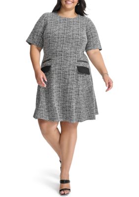 Plus Knit A-Line Dress