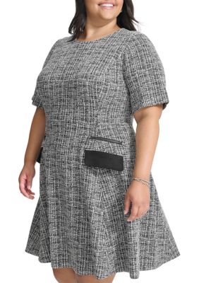 Plus Knit A-Line Dress