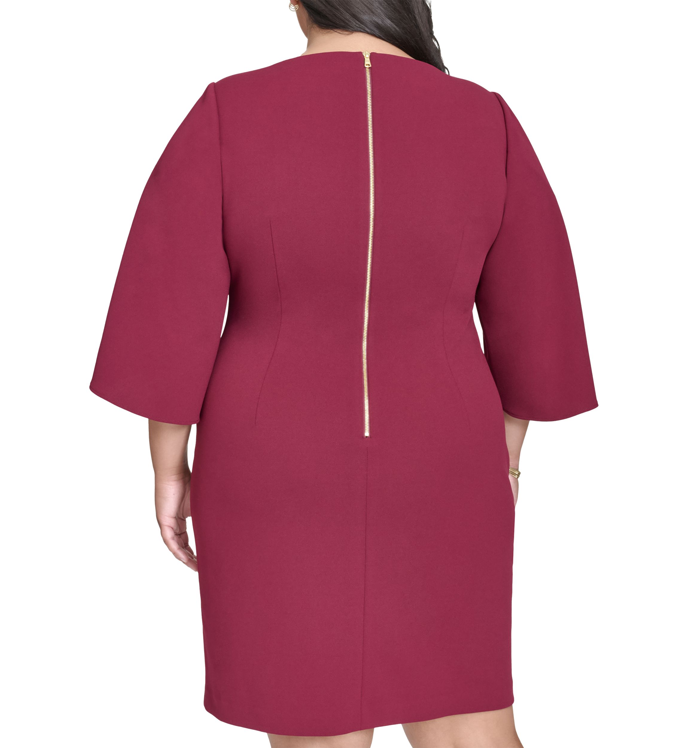 Plus Size Side Ruched Sheath Dress