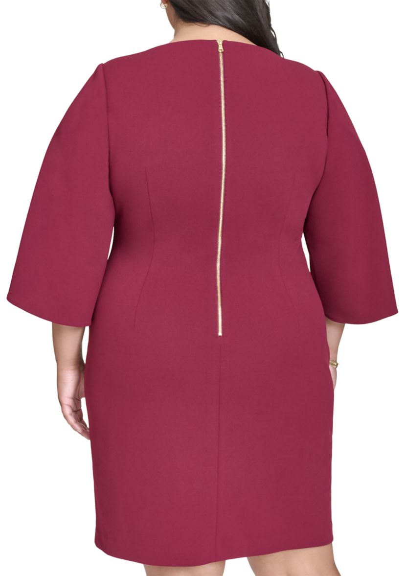 Plus Size Side Ruched Sheath Dress