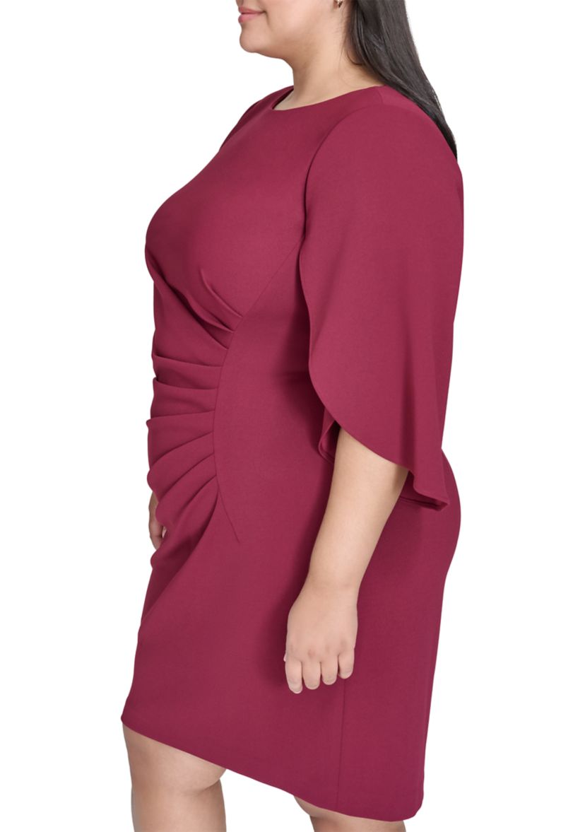 Plus Size Side Ruched Sheath Dress