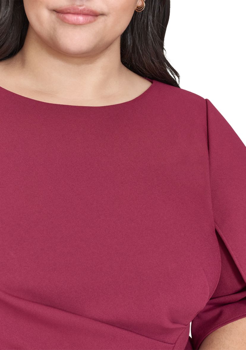 Plus Size Side Ruched Sheath Dress