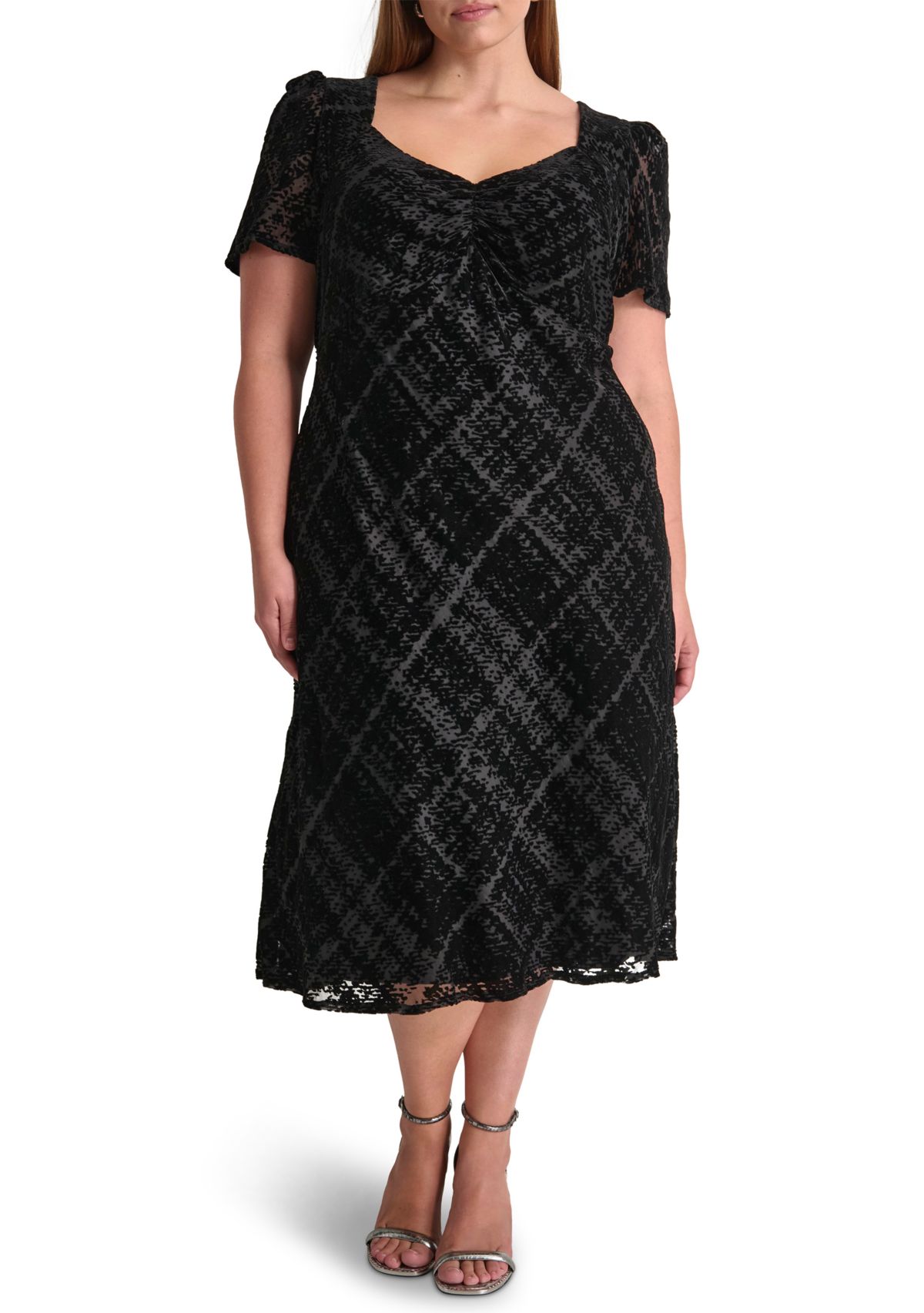 Plus SIze V-Neck Sheath Dress