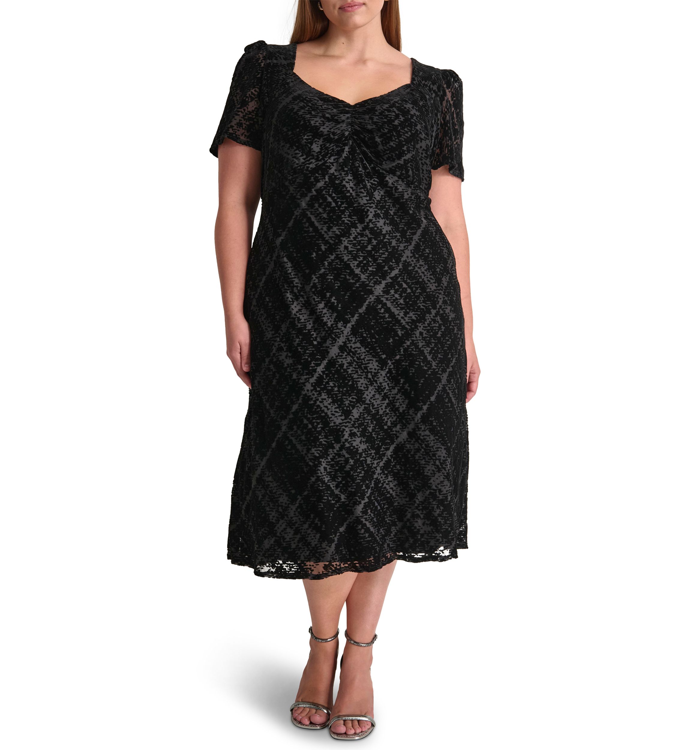 Plus SIze V-Neck Sheath Dress