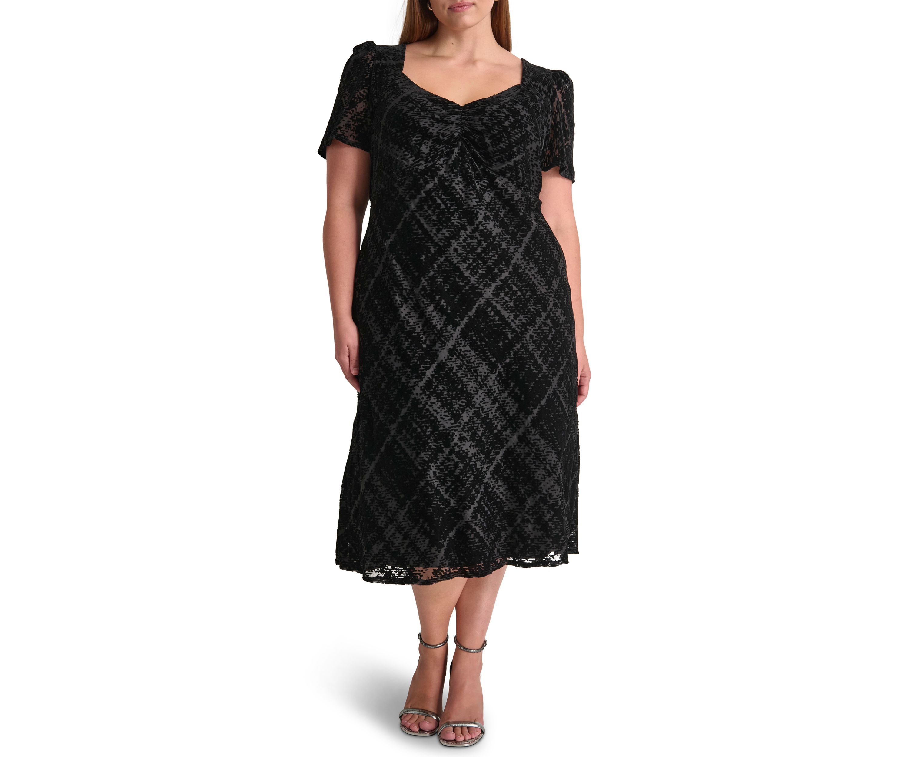 Plus SIze V-Neck Sheath Dress