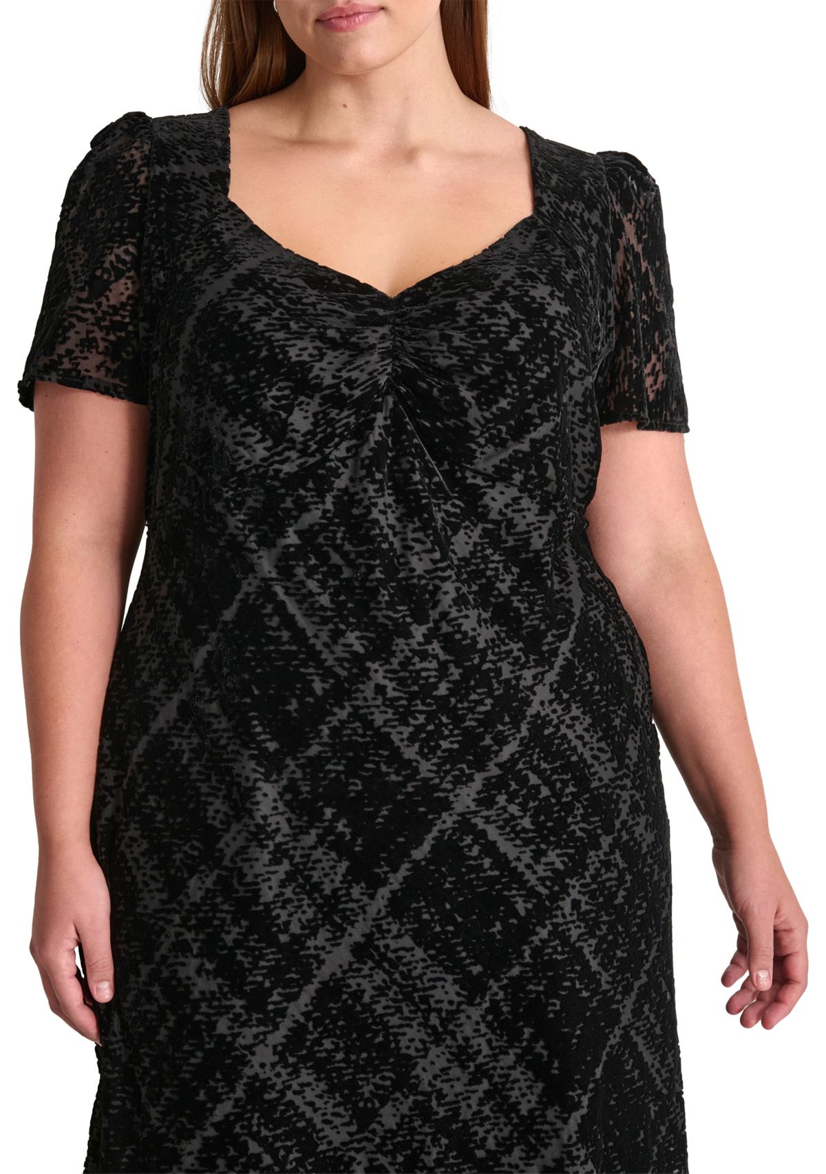 Plus SIze V-Neck Sheath Dress