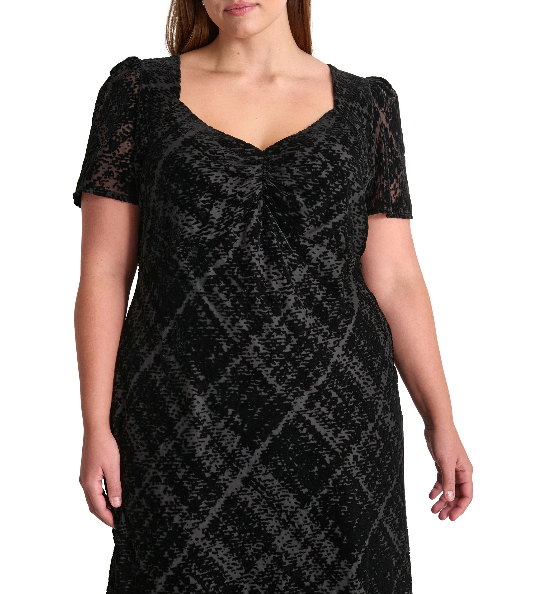 Plus SIze V-Neck Sheath Dress