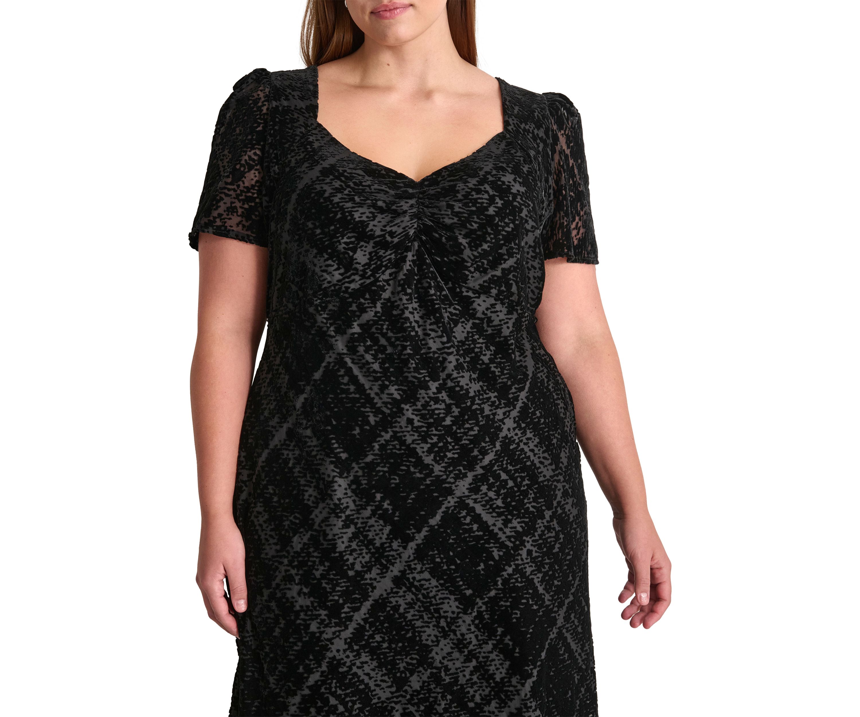 Plus SIze V-Neck Sheath Dress