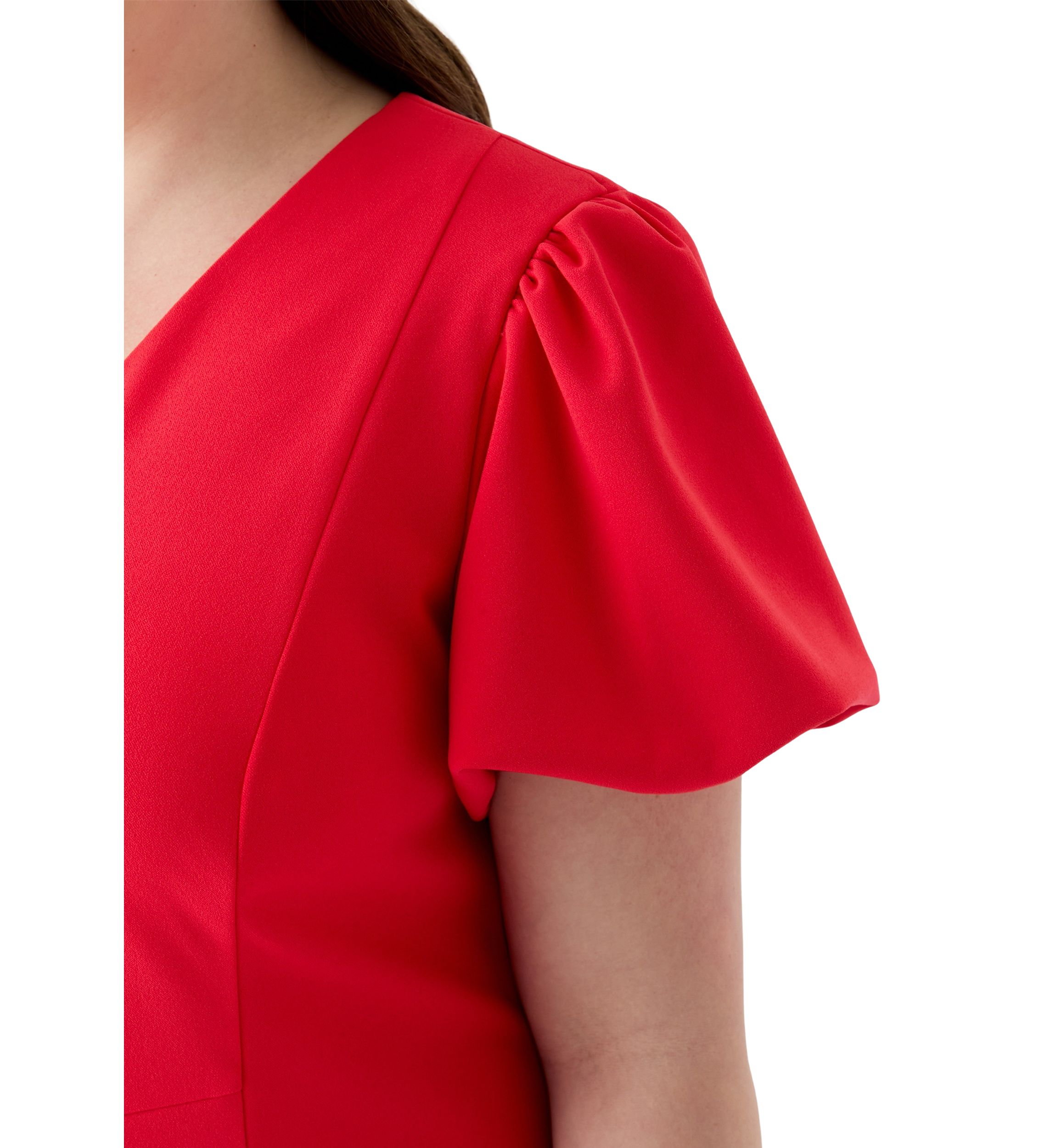 Plus Size Scuba Crepe Fit and Flare Dress