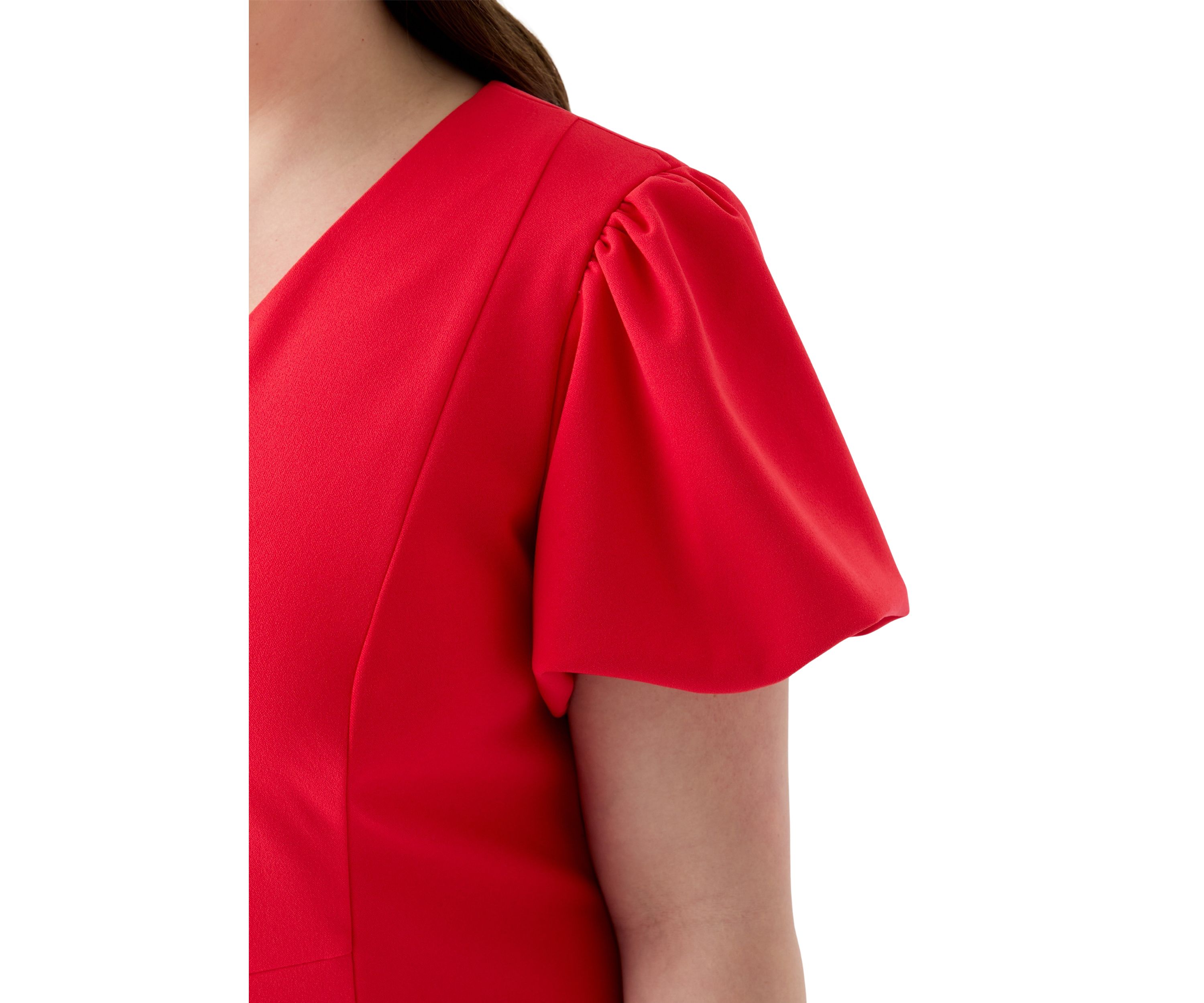 Plus Size Scuba Crepe Fit and Flare Dress