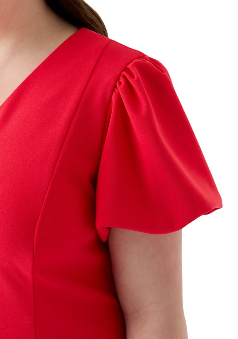 Plus Size Scuba Crepe Fit and Flare Dress
