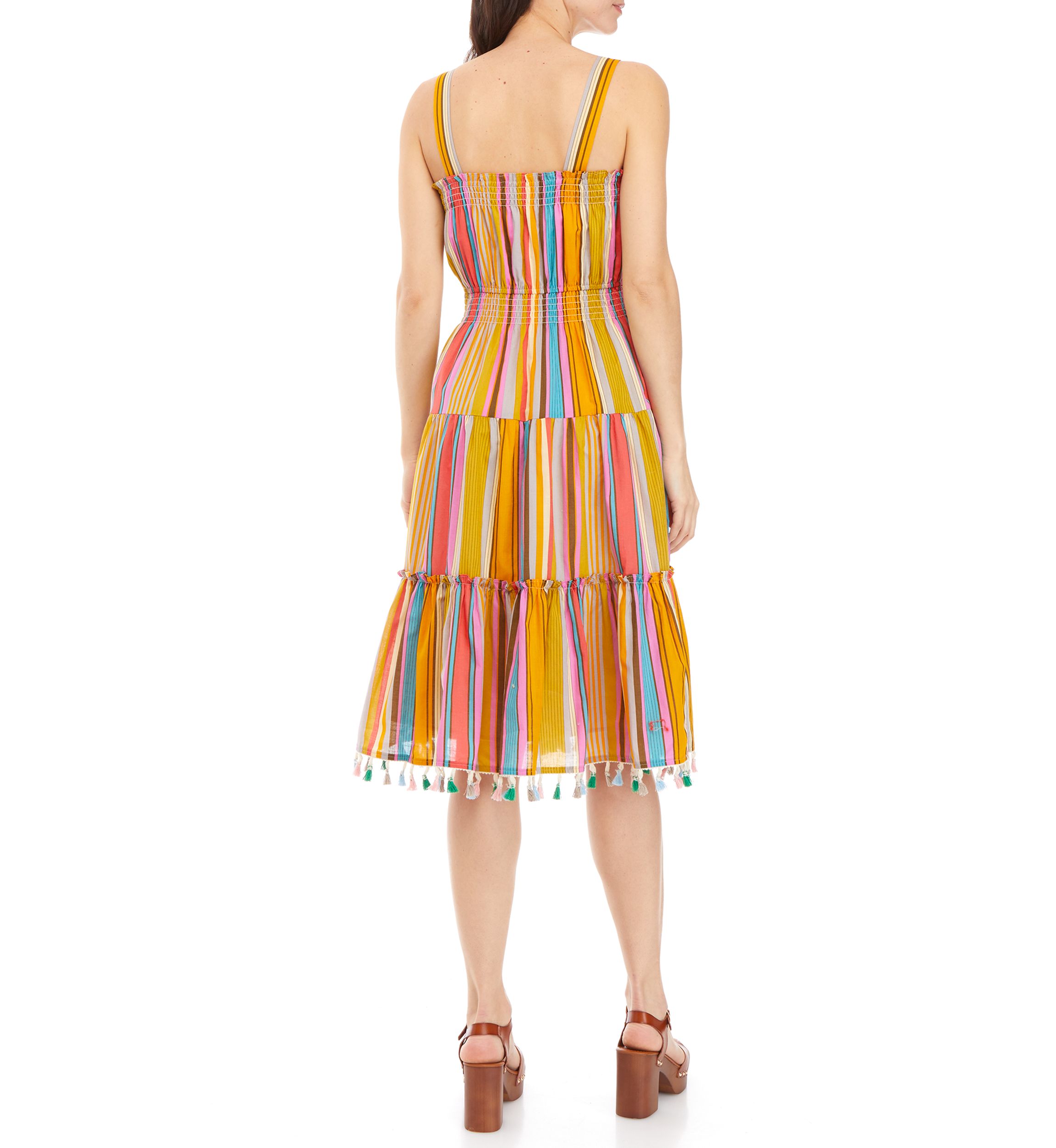 Womens Multi Tier Midi Dress