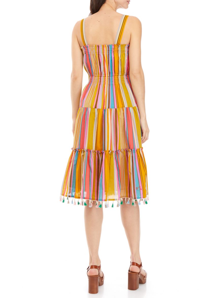 Womens Multi Tier Midi Dress