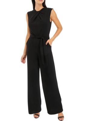  Womens Jumpsuits Summer Spaghetti Strap Jumpsuit V-Neck  Sleeveless Solid Color Belt Straight Leg Playsuit (A,Small) : Clothing,  Shoes & Jewelry