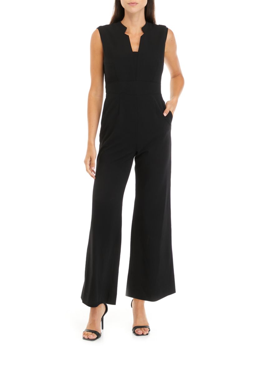 Womens Sleeveless V-Neck Jumpsuit 