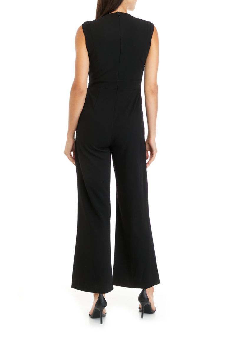 Womens Sleeveless V-Neck Jumpsuit 