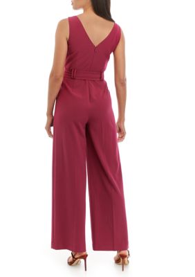 Tahari Cropped Jumpsuit in Blue