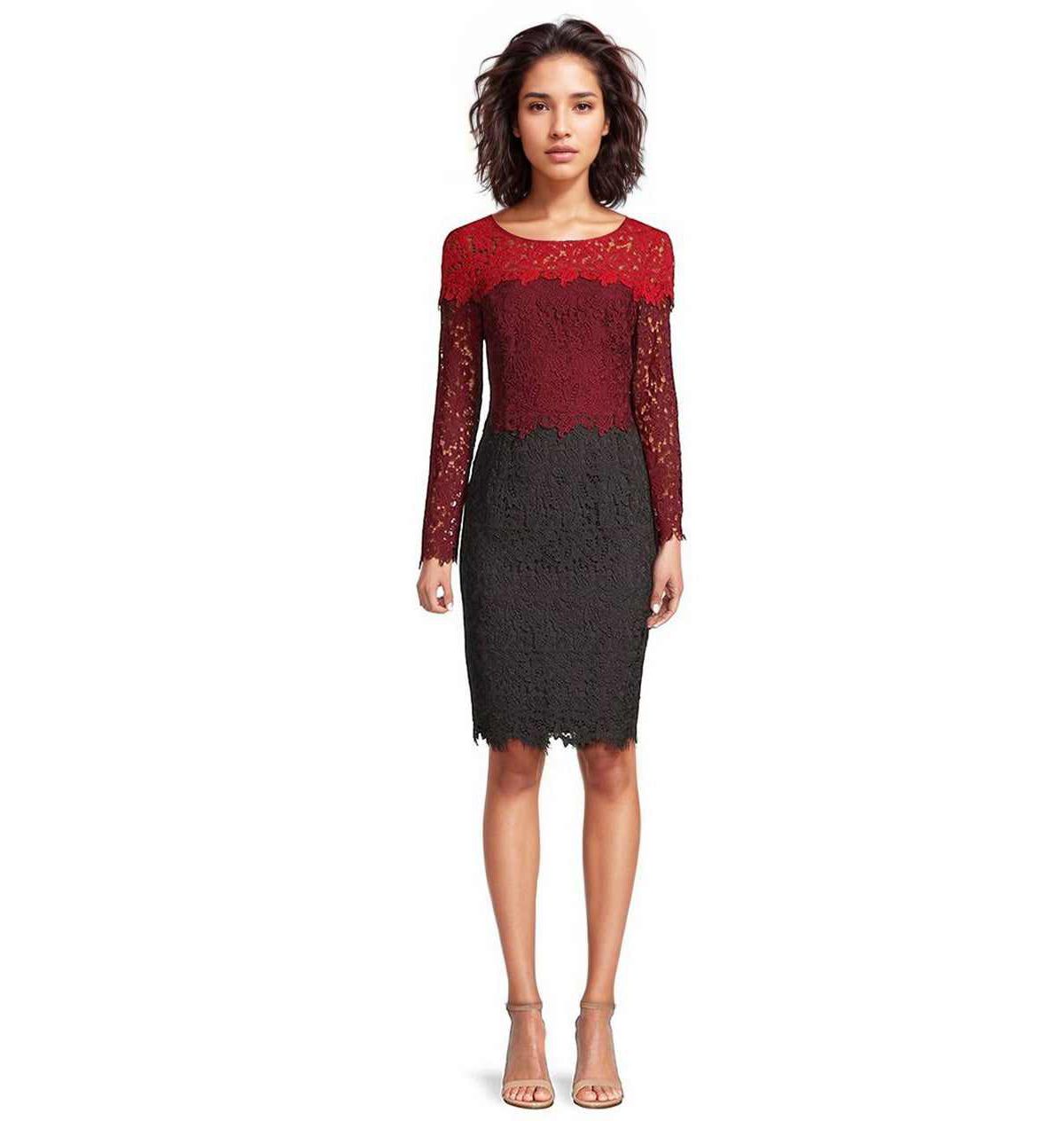 Ombre Lace Sheath Dress