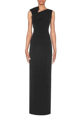 Focus By Shani Women's Sleeveless Bow Detail Gown, Black, 16