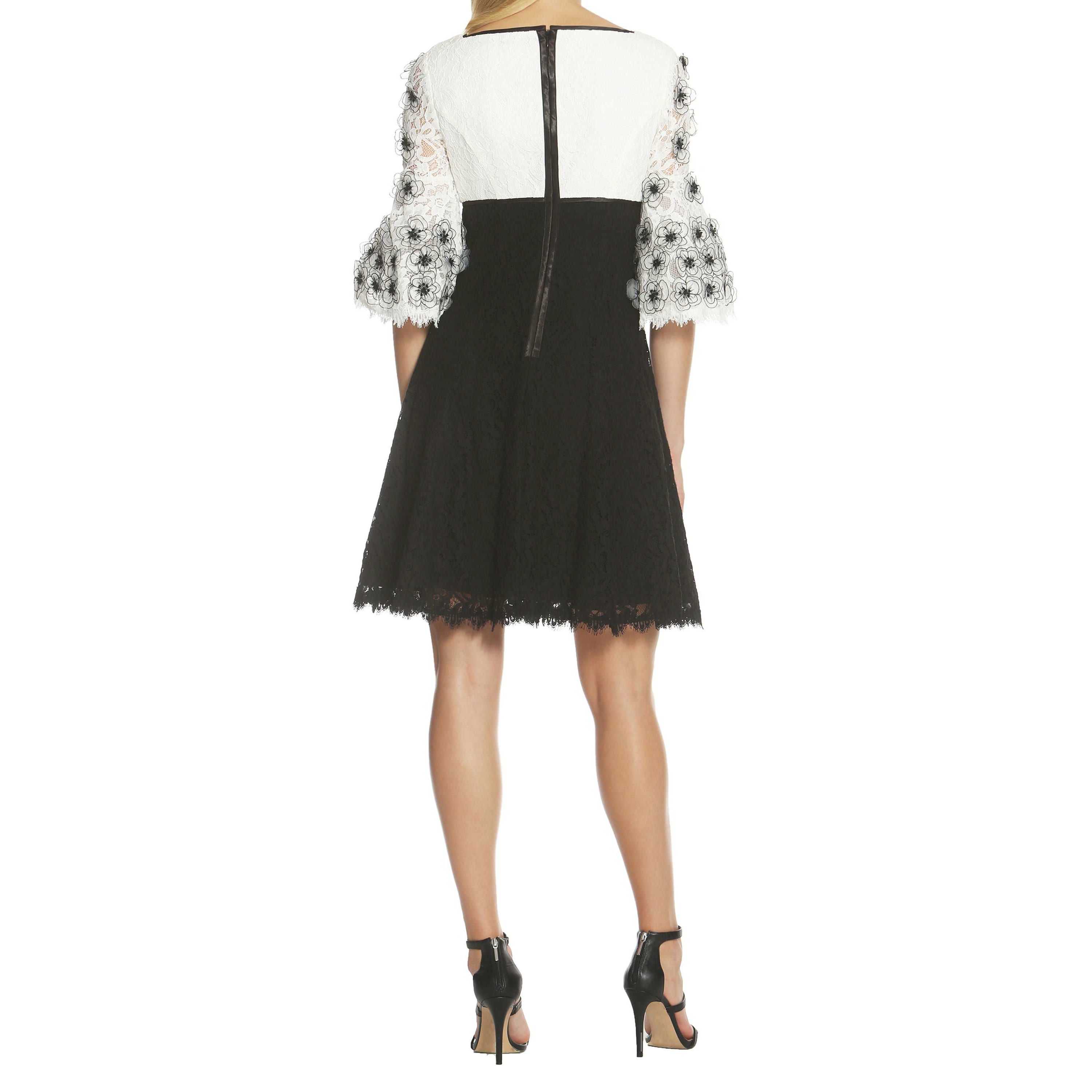 Lace Dress with Applique florals