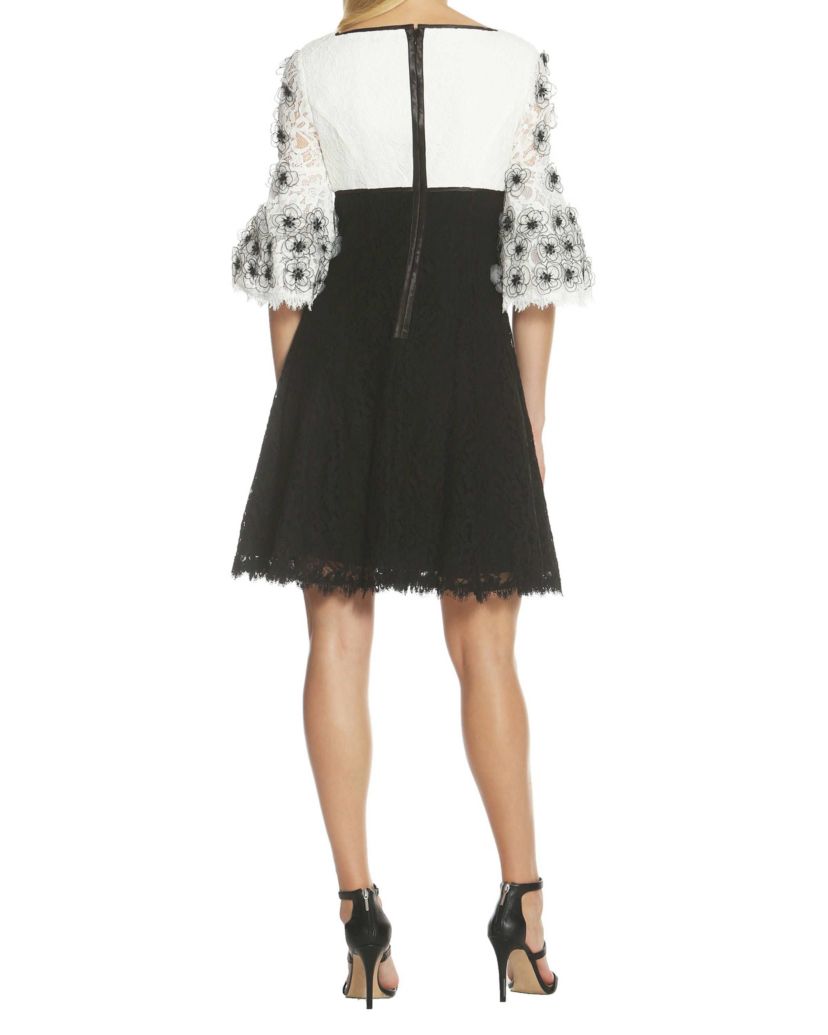 Lace Dress with Applique florals