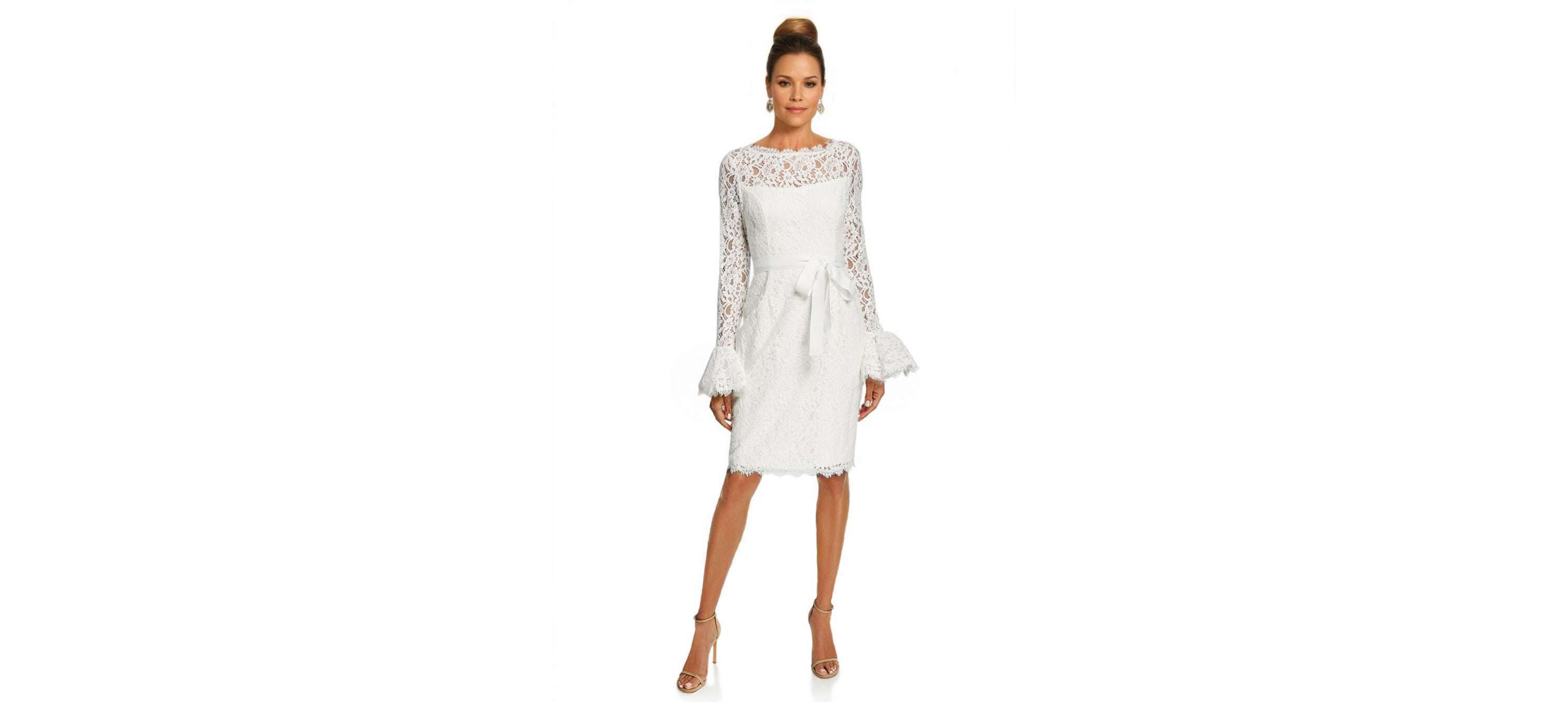 Lace Dress with Bell Cuffs