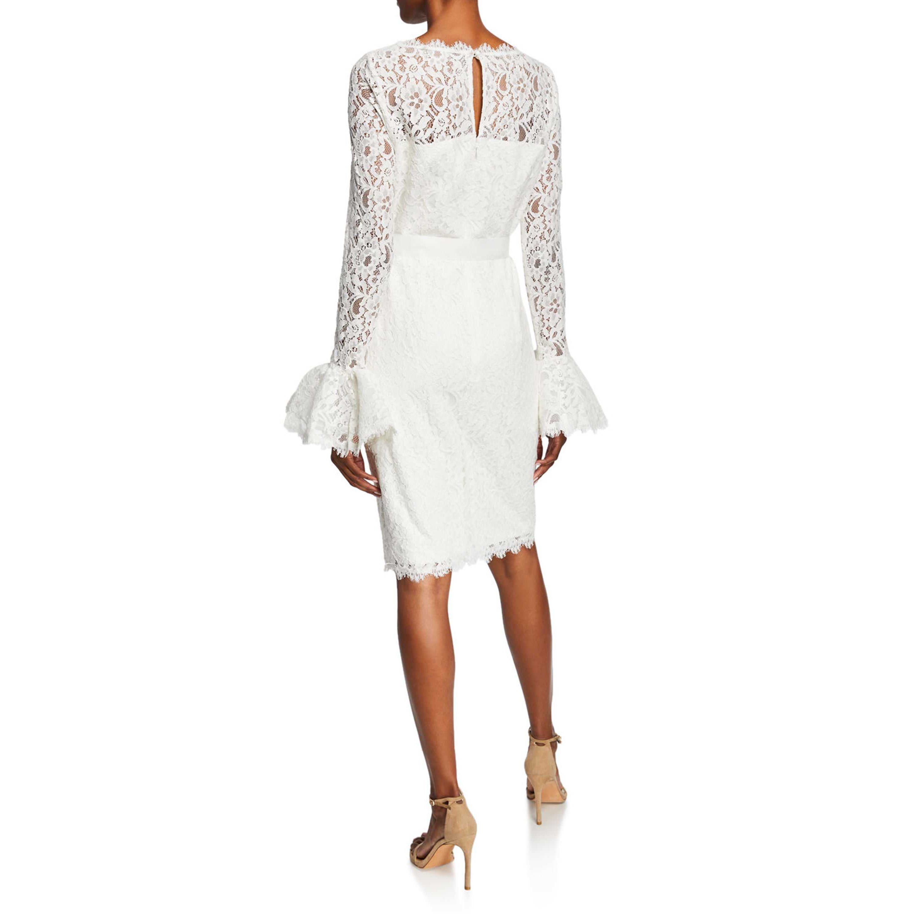 Lace Dress with Bell Cuffs