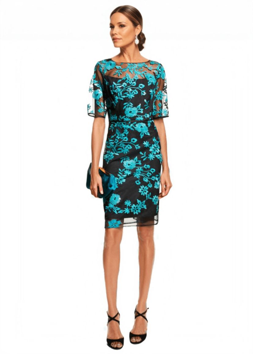 Novelty Emb Sheath Dress