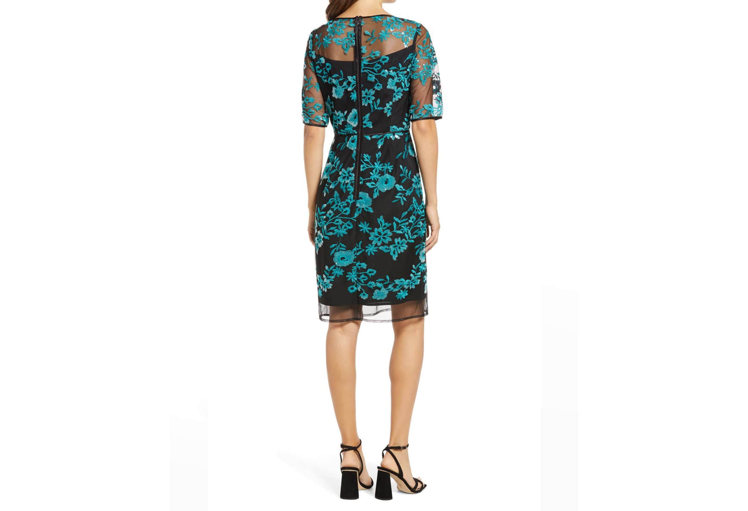 Novelty Emb Sheath Dress
