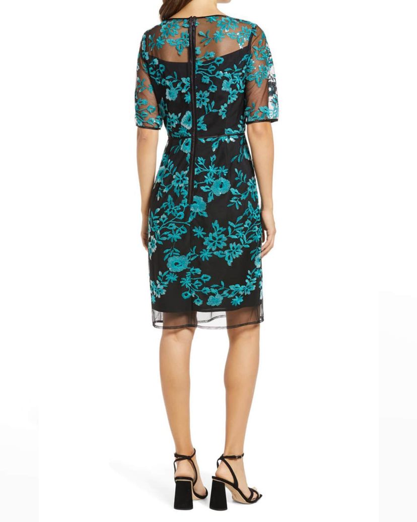 Novelty Emb Sheath Dress