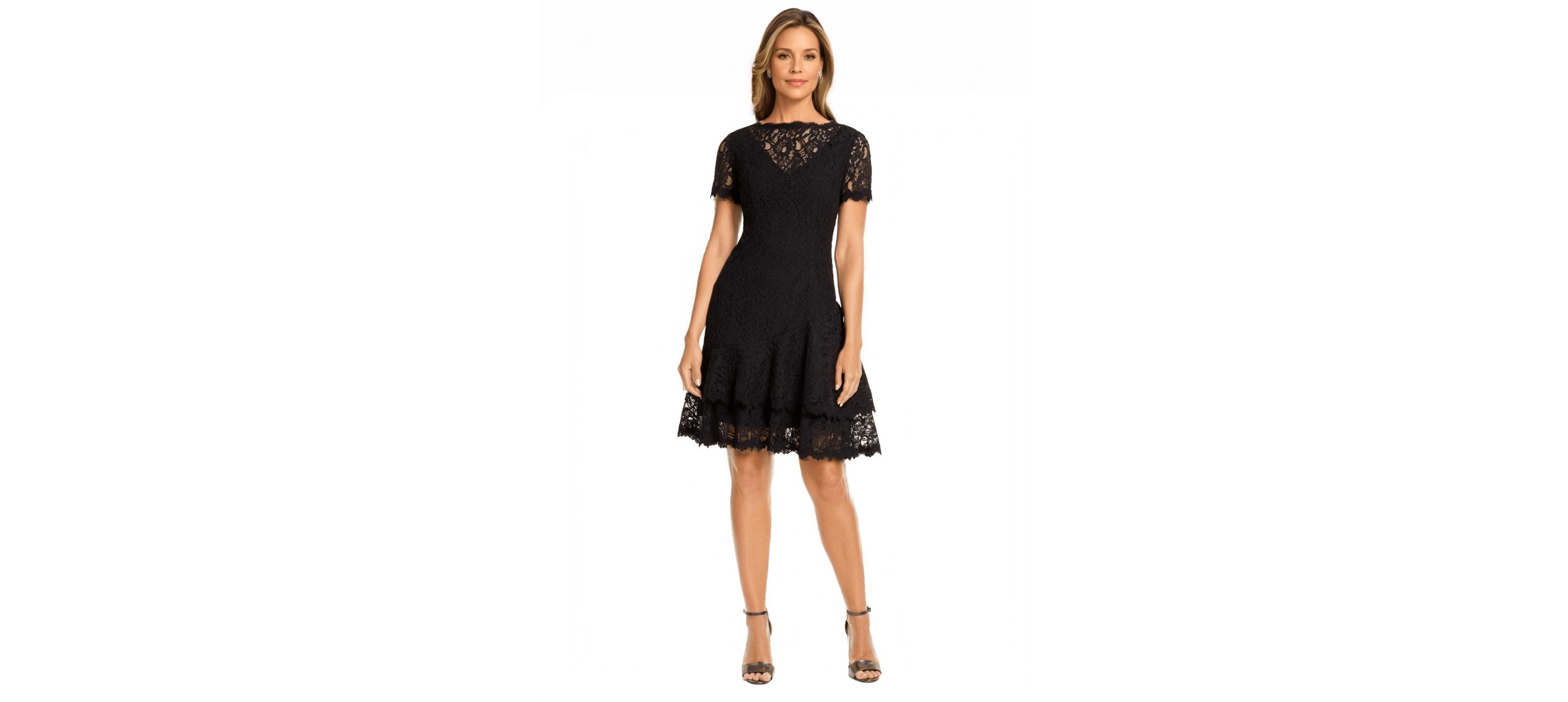 Two Tiered Ruffle Lace Dress