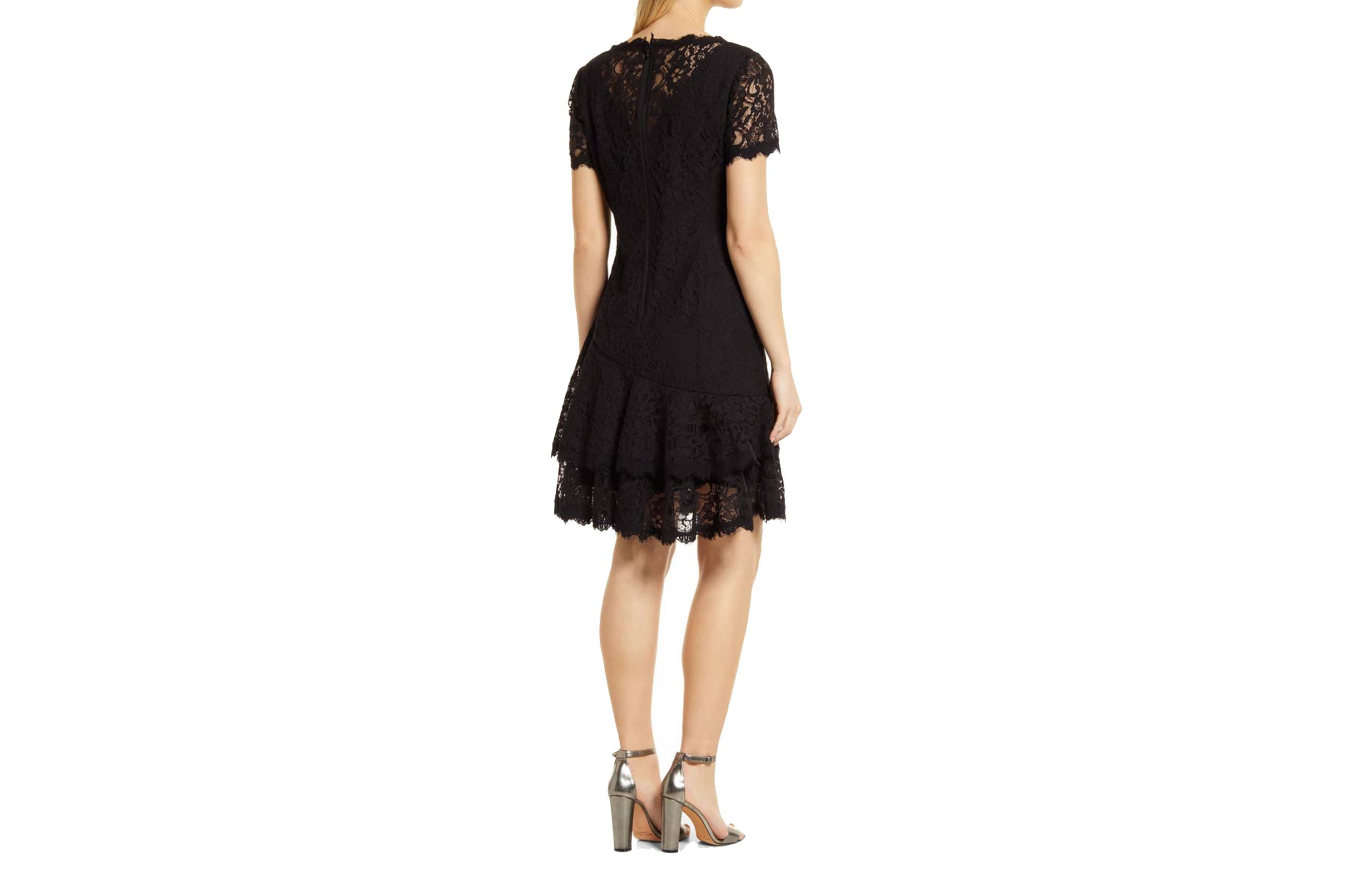 Two Tiered Ruffle Lace Dress