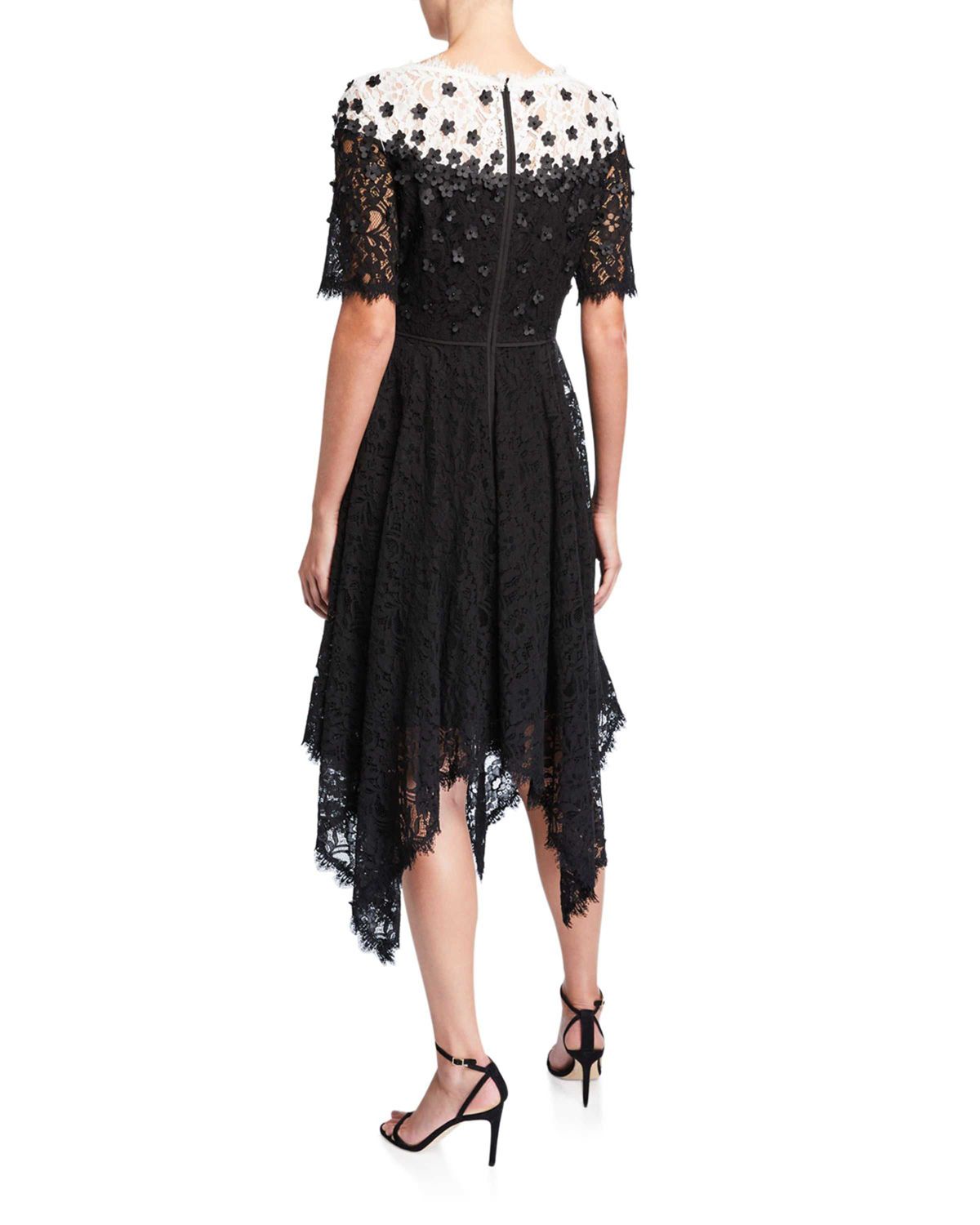 Lace Dress with Hanky hemline