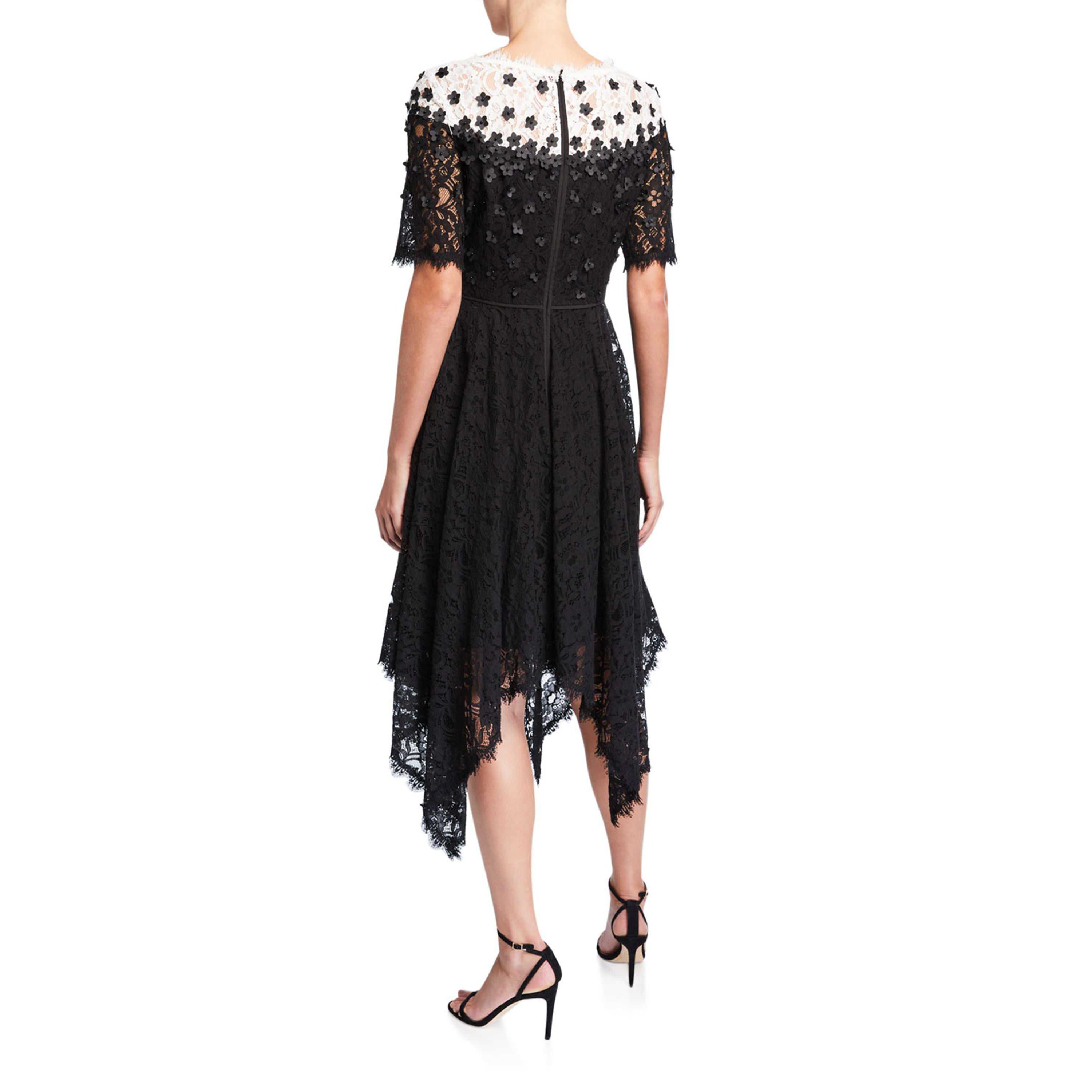 Lace Dress with Hanky hemline
