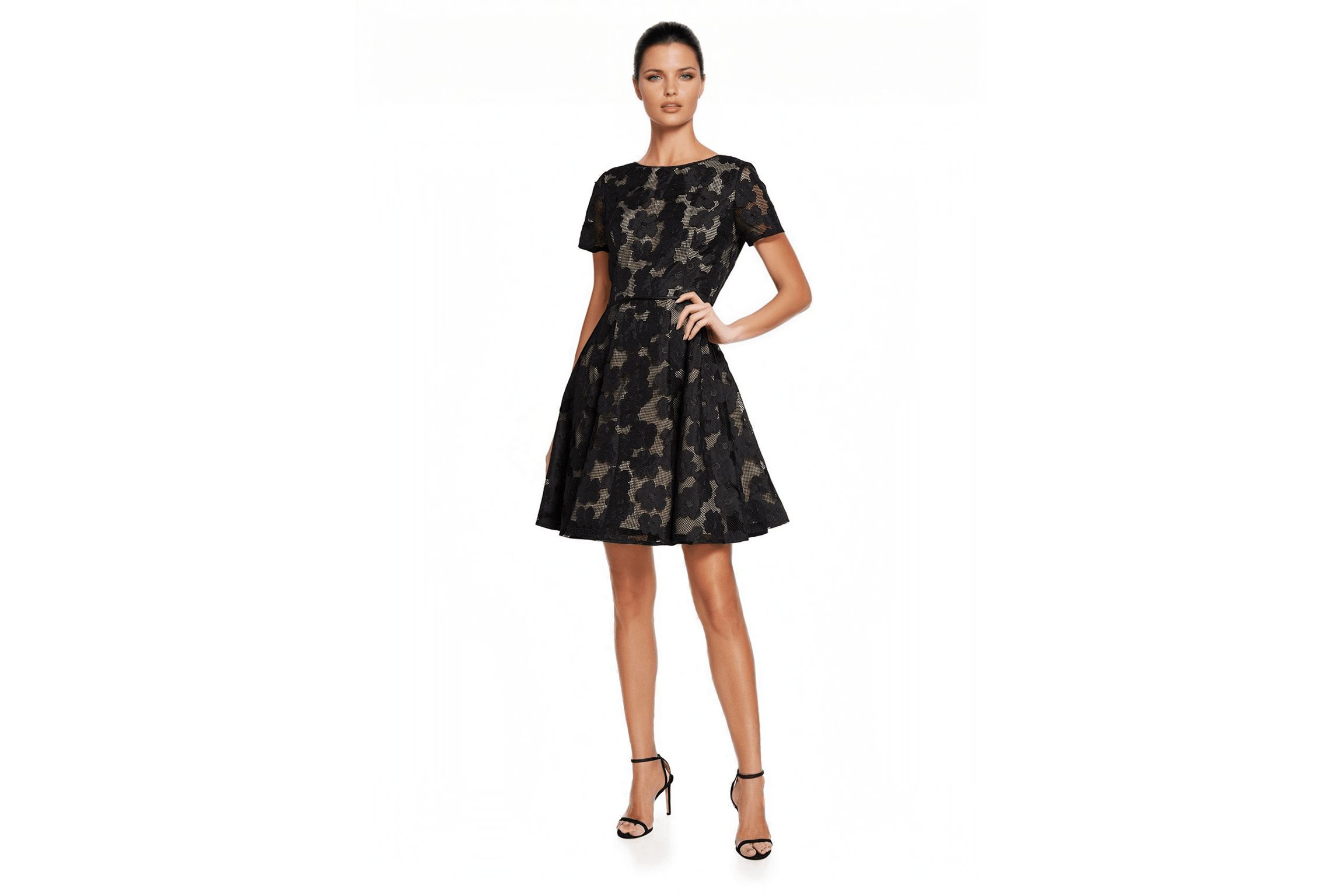 Novelty Woven Fit and Flare Dress