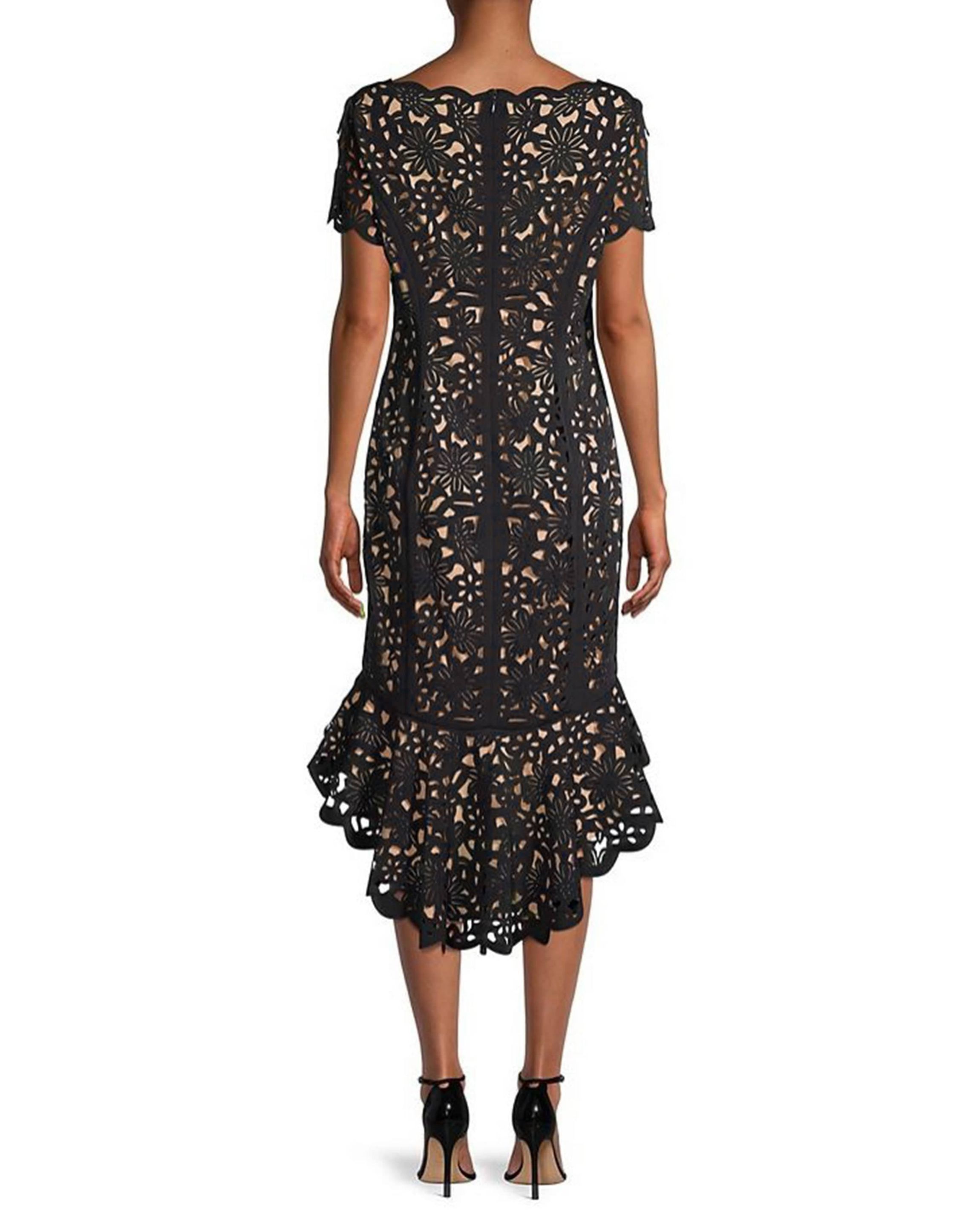 High Low Laser Cut Dress