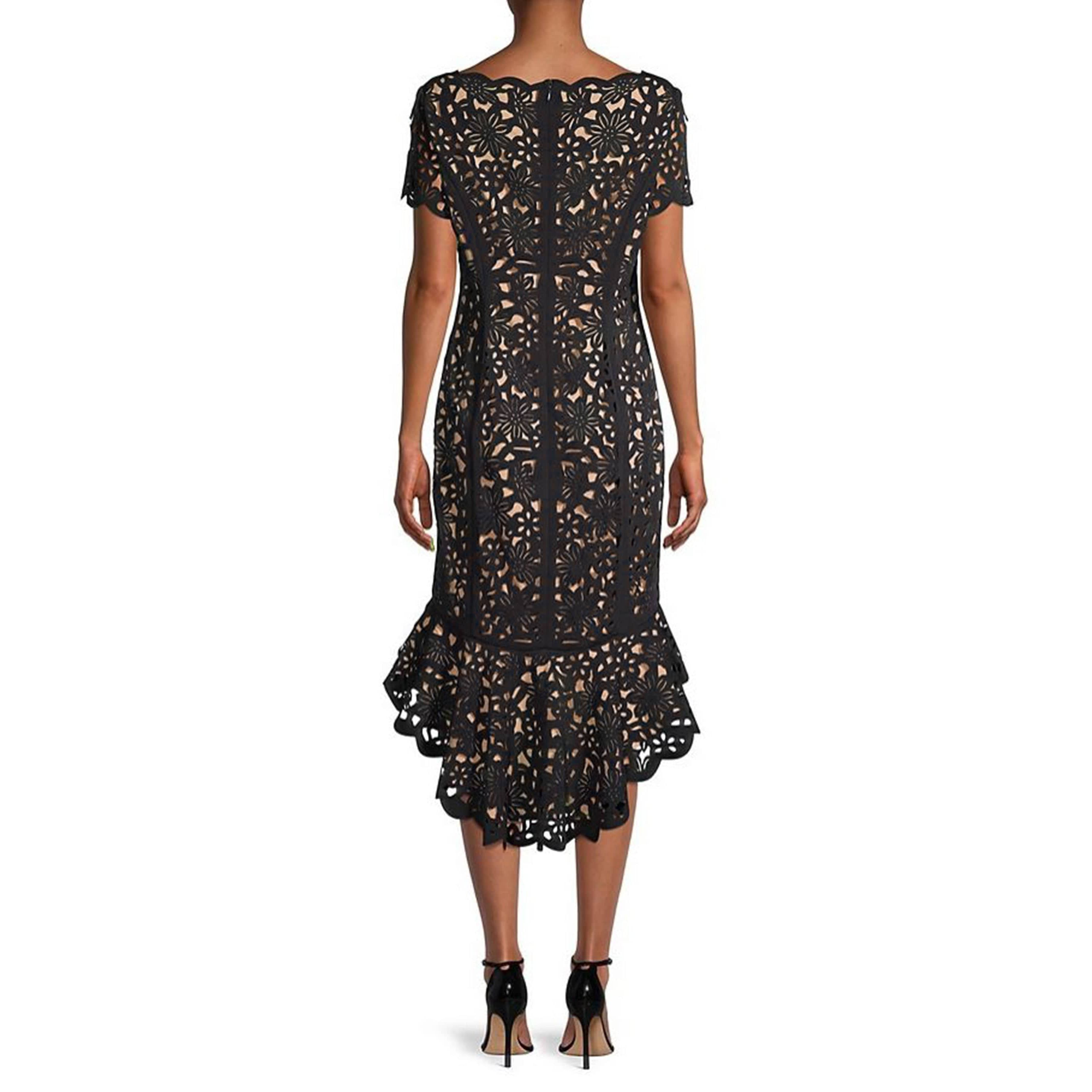 High Low Laser Cut Dress