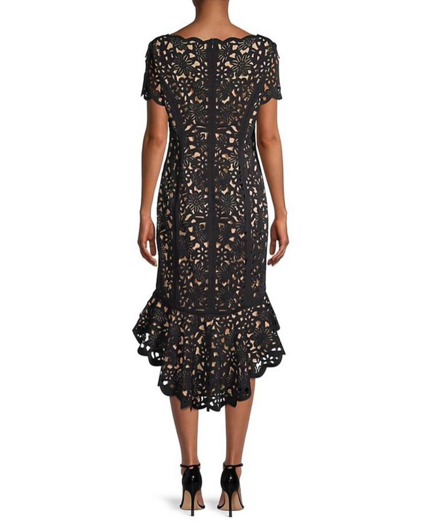 High Low Laser Cut Dress