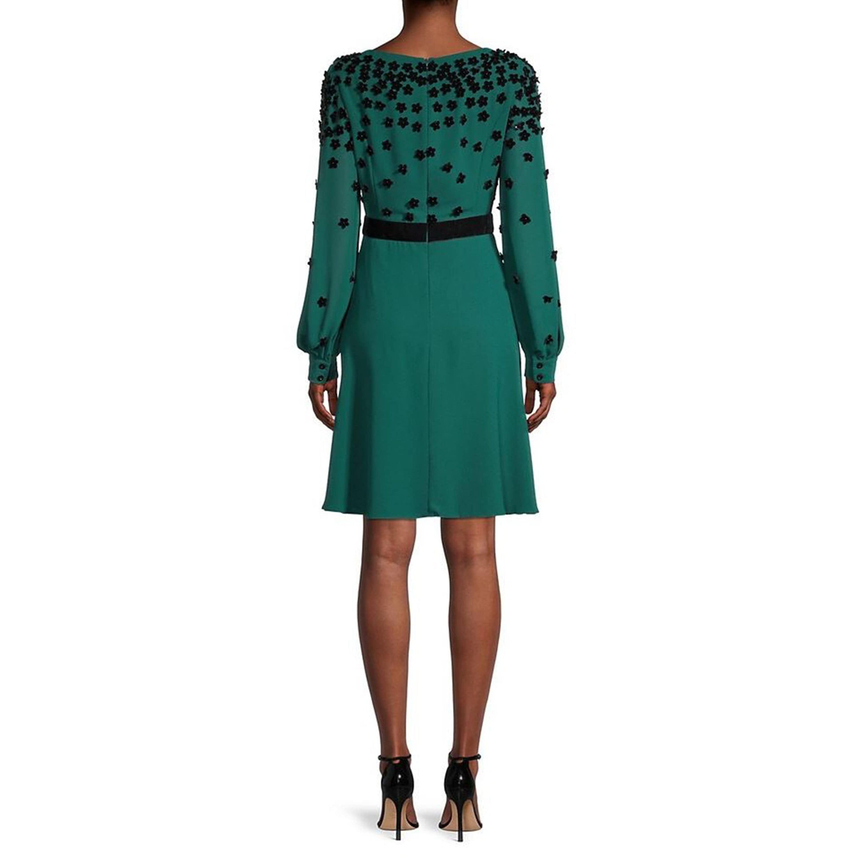 Surplice Neckline Fit and Flare Georgette Dress