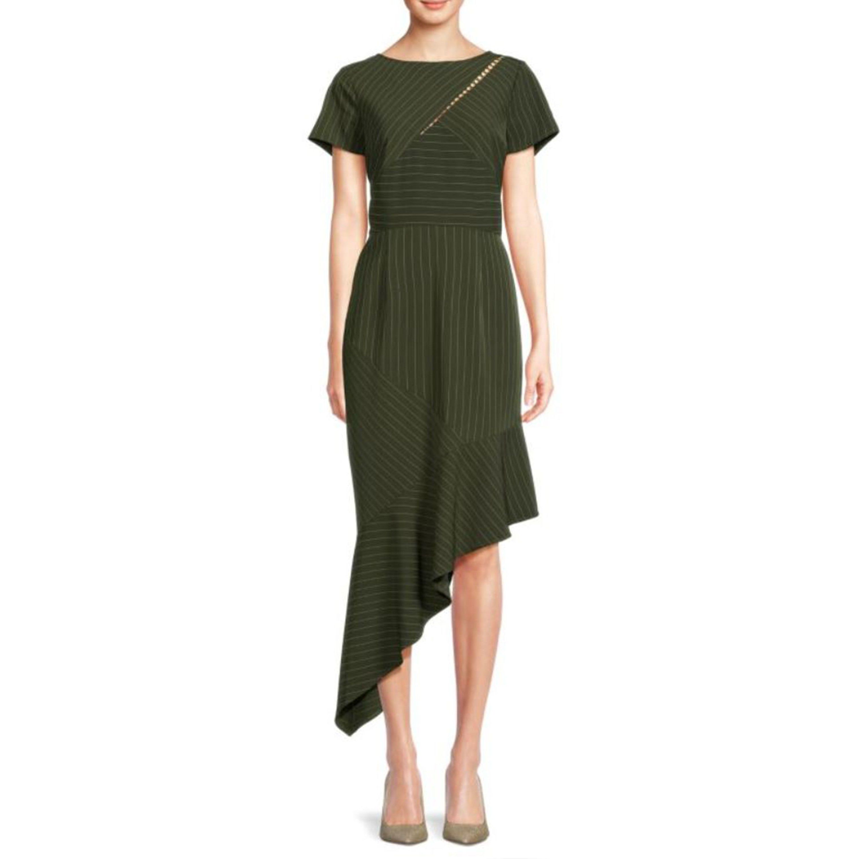 Asymmetrical Striped Dress
