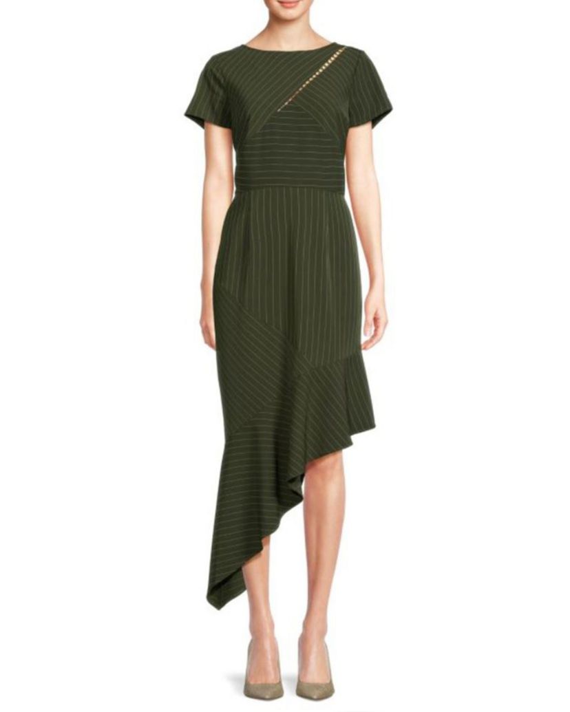 Asymmetrical Striped Dress
