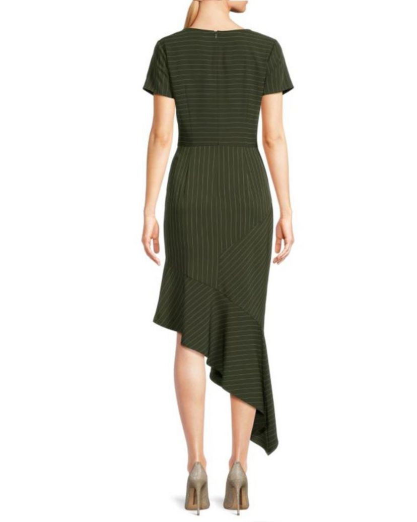 Asymmetrical Striped Dress
