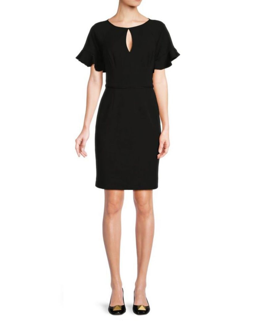 Flutter Sleeve Sheath Dress