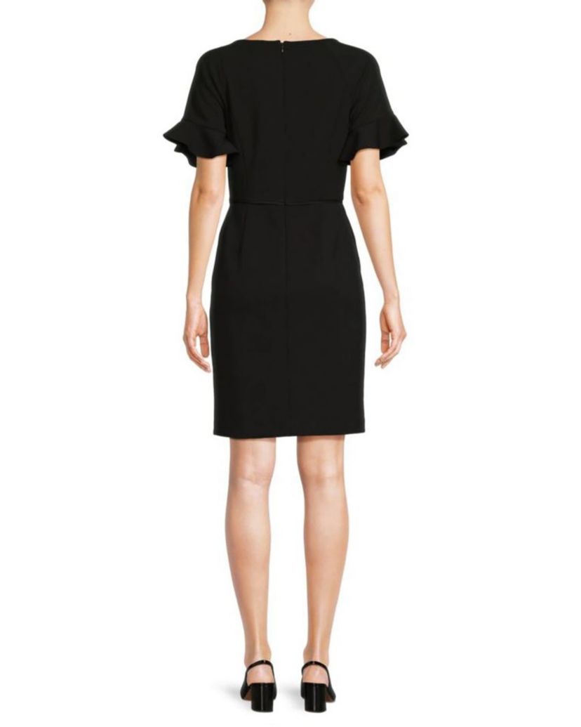 Flutter Sleeve Sheath Dress