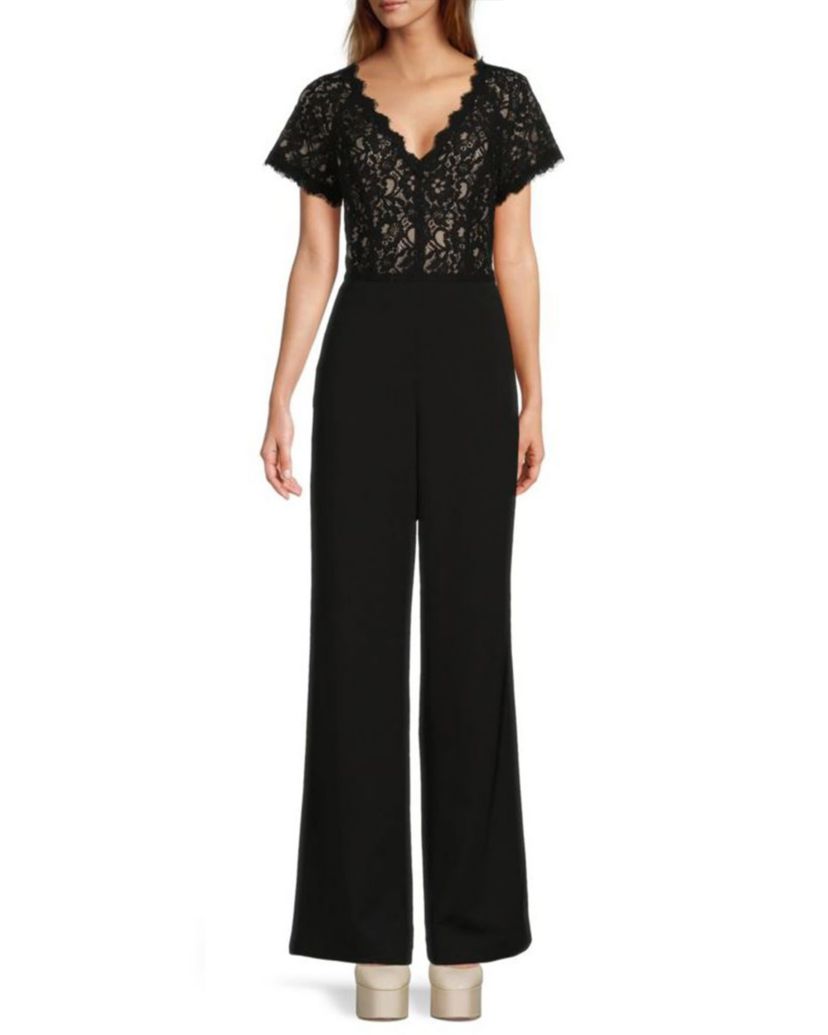 Lace V-Neck Jumpsuit