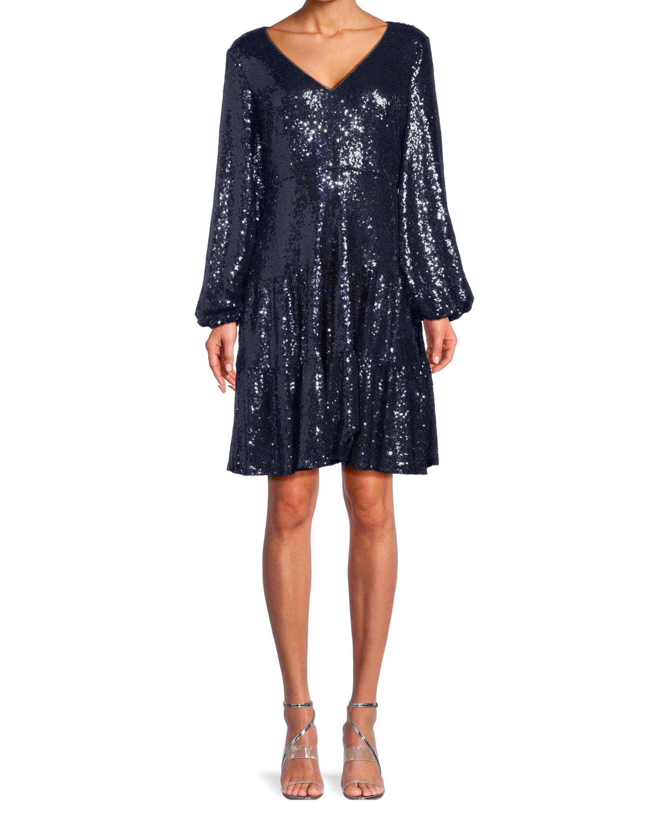 belk sequin dress Blondie Nites Women's Sleeveless Patterned Sequin Dress