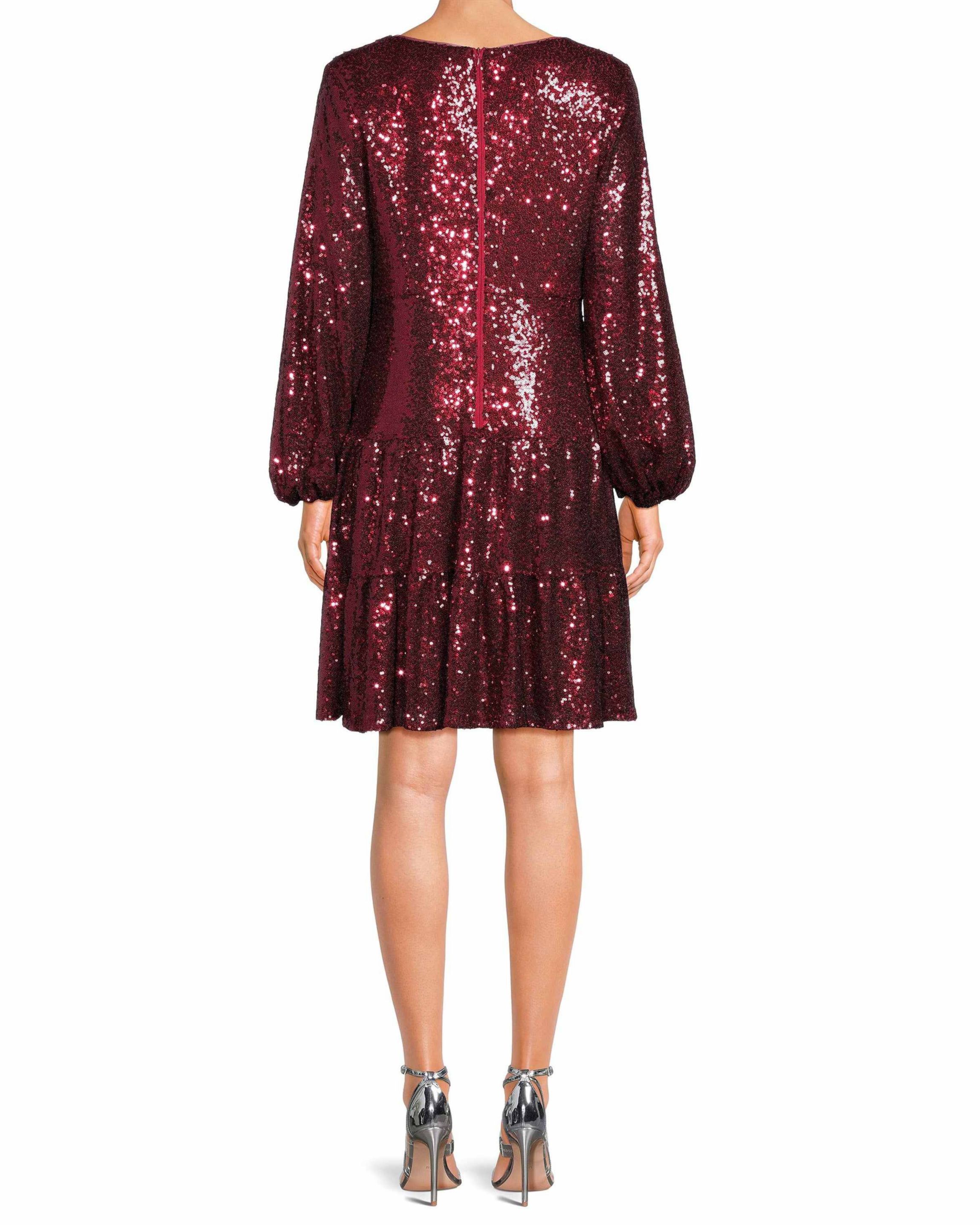 belk sequin dress R & M Richards Women's 3/4 Sleeve Embroidered Sequin Dress