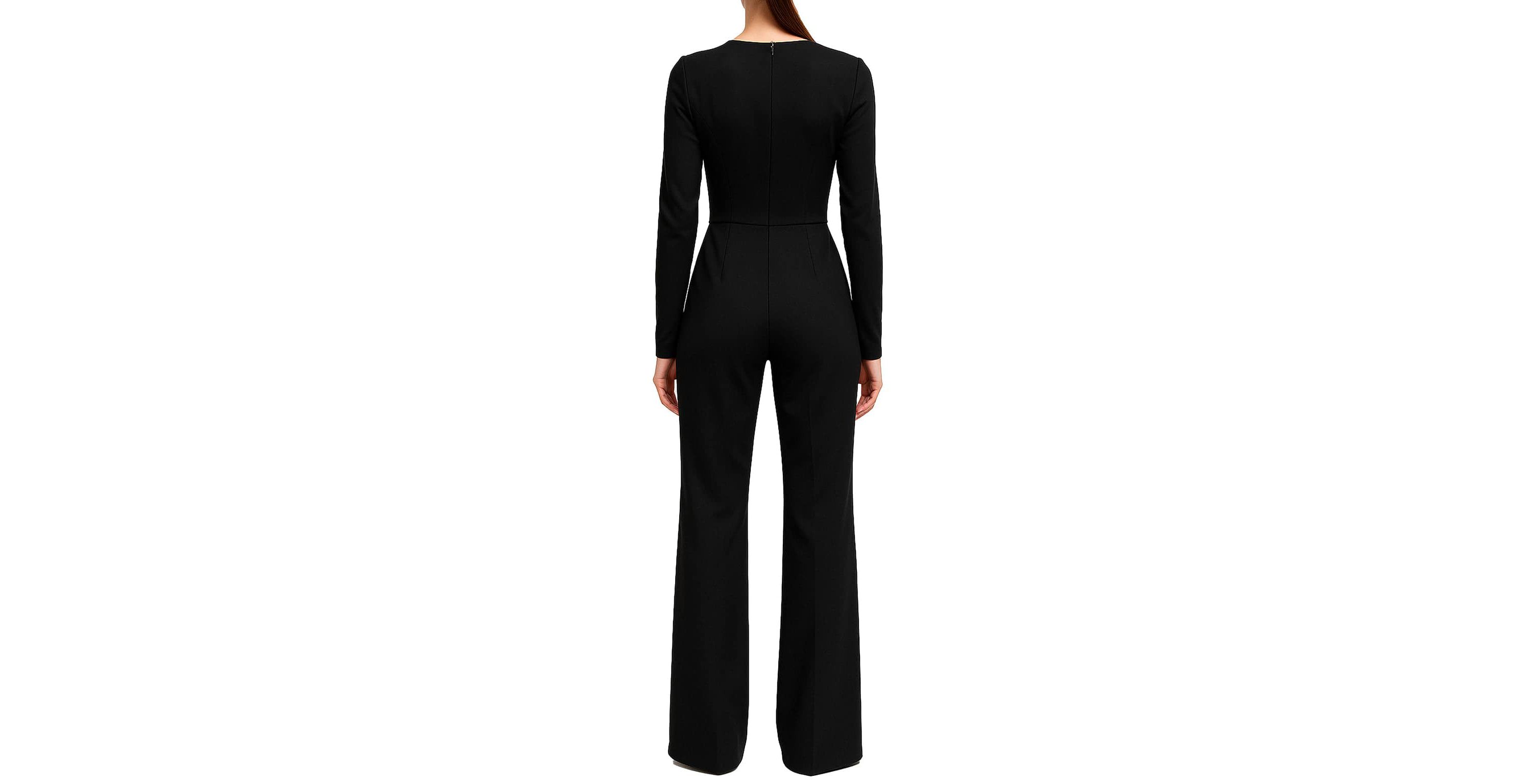 Gold Bow Trim Jumpsuit