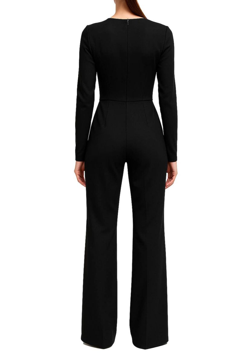 Gold Bow Trim Jumpsuit
