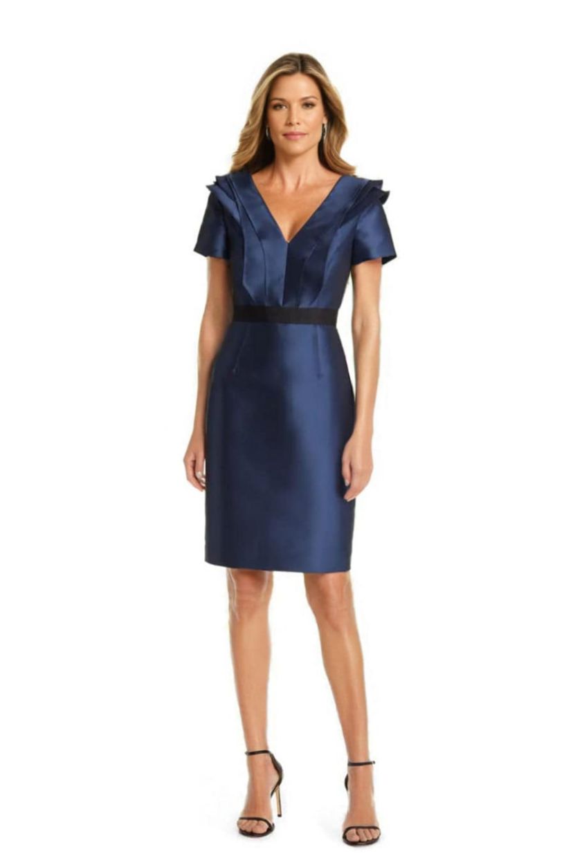 Satin Mikado Ruffle Dress